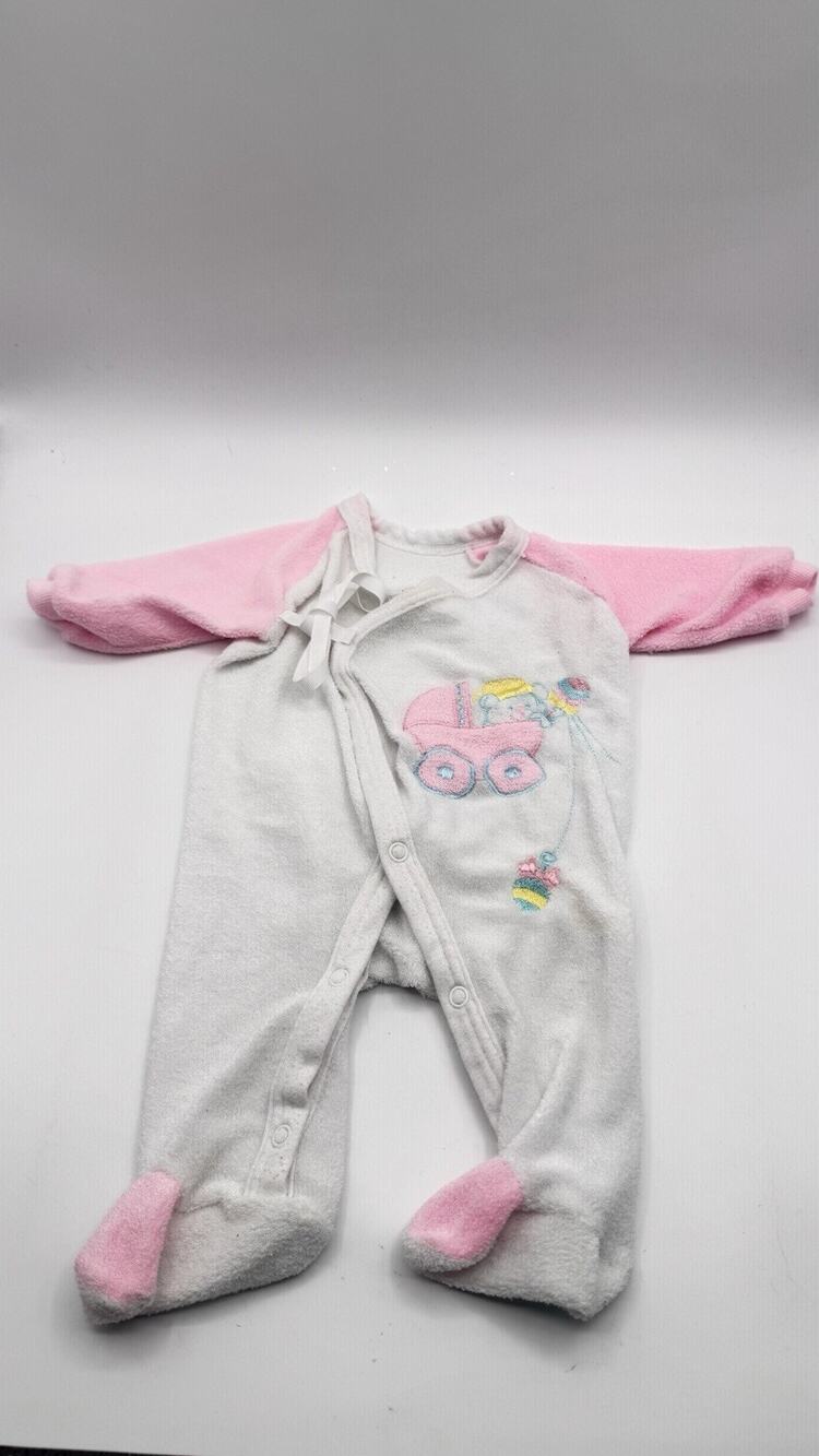 Vintage 1980s Dimi Kessler Duck Sleeper Yellow Terry Cloth Size 3 Months USA